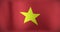 Animation of national flag of vietnam waving