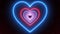 Animation Neon Lights Love Heart Tunnel Infinite Looping and Romantic