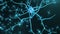 Animation neurons in the brain.Synapse and Neuron cells sending electrical chemical signals. Activity of electrical