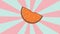 Animation of orange slices with a rotating background