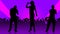 Animation of people silhouettes singing