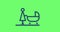 Animation pictogram mother with baby stroller