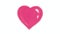 Animation of pink heart for Valentine`s Day.