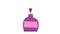 Animation of pink perfume bottle spraying. 2d motion