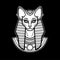 Animation portrait Ancient Egyptian goddess Bastet Bast with cat head.