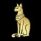 Animation portrait Ancient Egyptian goddess Bastet Bast. Sacred cat.