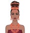 Animation portrait of the beautiful  black woman in a traditional ethnic jewelry.