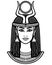 Animation portrait of the beautiful Egyptian woman.