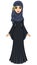 Animation portrait of east woman in a hijab.