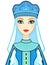 Animation portrait of the Russian princess in ancient clothes.