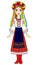 Animation portrait of the young Ukrainian girl in traditional clothes