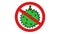 animation of the prohibited eating durian logo