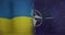 Animation of radar and nato flag over flag of ukraine