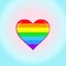 Animation Rainbow colored heart. Gay Pride. LGBT concept.
