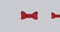 Animation of red bow repeated on grey backgroud