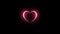 Animation of red heart beating with light blinking, Design elements for Valentine`s day.