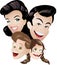 Animation retro family