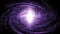 Animation of rotating spiral galaxy in deep space