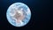 Animation of rotation of Earth and transition of day and night. Animation. Beautiful rotation of earth with transition