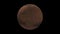 Animation of rotation of the planet Mars. Isolated on black background. animation in green screen. Close to the World, Mars is