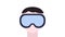 animation of safety glasses goggles. 2d motion