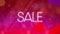 Animation of sale in white text over moving molten pink and red lava