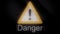 Animation of sign of danger. Danger animation. Life safety. Internet safety