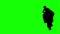 Animation silhouettes of piggy back ride on green screen