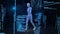 Animation of skeleton running walking
