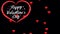 Animation Text Happy Valentineâ€™s Day in red heart with red heart background.