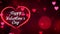 Animation Text Happy Valentineâ€™s Day in red heart with red heart bokeh background.