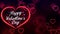 Animation Text Happy Valentineâ€™s Day in red heart with red heart bokeh background.