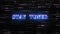 Animation text of Stay Tuned glitch blue neon text