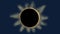 animation of a total solar eclipse and the solar corona. 2d