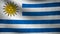 Animation of Uruguay flag at wind