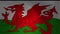 Animation of Wales national flag waving