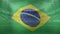 Animation of waving flag of brazil over sport stadium