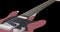 An animation which shows an electric guitar made in a cartoonish style.