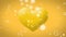 Animation of white networks moving over yellow heart emoji on yellow background
