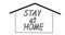 Animation of word stay at home written with a marker.
