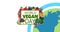 Animation of world vegan day over globe on white background