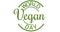 Animation of world vegan day text in green circle, on white background