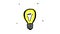 Animation of yellow light bulb