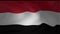 Animation of Yemen national flag waving