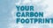 Animation of your carbon footprint text over clouds