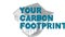 Animation of your carbon footprint text over house