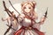 Anime Archer Girl Medieval Themed Bow and Arrow Warrior Woman