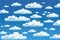 anime blue sky with clouds. Generative AI