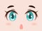 Anime eyes for ipad pro wallpaper, in Japanese style, Vector illustration