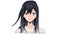 Anime girl face. Japan style. Eyes, hair animation. Beautiful cartoon emotional eyes. Joy. Anger. Calmness. Drawn